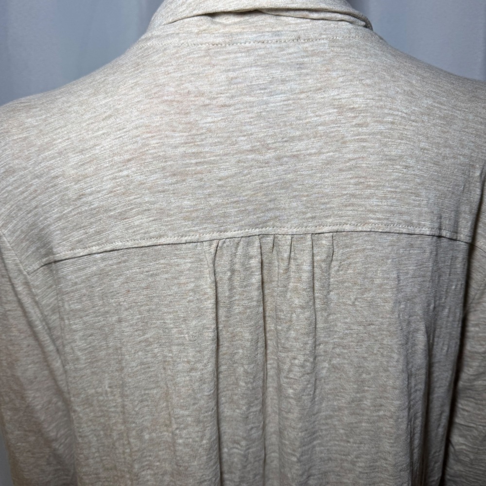 J. Jill‎ Womens Beige Embroidered Cotton Button Front Tunic Top Size M - Picture 4 of 8